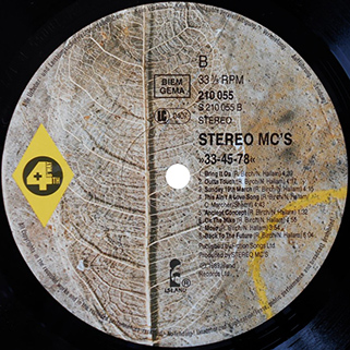 Stereo MC's LP 33 45 78 Island 210 055 label 2